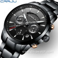 CRRJU Men Watch 30m Waterproof Watch Top Brand Luxury Steel Watch Chronograph Male Clock Saat relojes hombre 2212